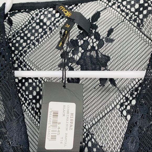 NEW MAJE Lace-panel straight-leg crepe jumpsuit 34 - Picture 11 of 13